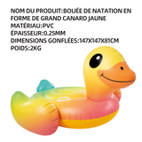 Anneau de natation 147x147x81cm bouée piscine piscine bouée gonflable bouee enfants anneau de bain flotteur piscine enfant jaune