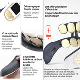 Masseur cervical à 6 têtes 3 modes 12 niveaux d'intensité compresses chaudes et tièdes protecteur de nuque intelligent masseur