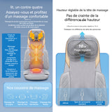 Matelas de massage 3 vitesses 4 modes Masseur cervical multifonctionnel coussin de massage de la taille chaise de massage électrique