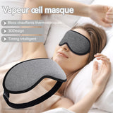 Masseur oculaire 1800mAH 21x9 cm Masque pour les yeux à vapeur chaude à domicile 3 niveaux de chauffage Interrupteur de minuterie