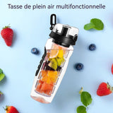 Bouteille d'eau 1000 ml grande capacité couvercle rabattable facile à transporter matériau sûr adapté aux sports de plein air