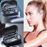 Casque Conduction Osseuse IPX6 noir batterie 400mA bluetooth 5.3 faible bruit Ecouteurs bluetooth sans fil longue durée batterie