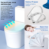 Abattant WC 42x33.5cm Matériau PP  Accessoires pour toilettes  Renforts anti-casse Couvercle à fermeture lente et silencieuse