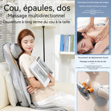 Matelas de massage 3 vitesses 4 modes Masseur cervical multifonctionnel coussin de massage de la taille chaise de massage électrique