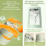 Mini Blender 350 ml Compact et portable Boost d'énergie Rechargeable par USB Convient à toutes les occasions Presse agrumes manuel