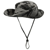 Chapeau de soleil camouflage à larges bords chapeau rond protection solaire extérieure chapeau de pêcheur chapeau de soleil d'été