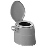 Toilettes 50 cm 7 L Matériau PP Avec support téléphone et anneau antidérapant Double étanchéité anti-odeurs Toilette portable