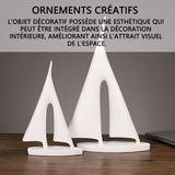 Ornements 30x19cm voilier moderne simple en résine ornement salle de séjour vitrine décoration cadeaux petits objets decoratifs