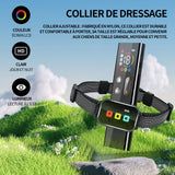 ollier de dressage 300mAh collier anti aboiement chien avec ecran LCD 8 niveau d'intensité réglables pour gros et petit chiens