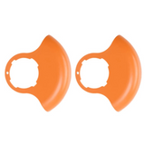 Protection pour coupe-herbe 2pcs 15cm orange universel bloqueur d'herbe plastique couleur orange accessoires pour tondeuses à gazon