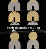 Boucles d'oreilles femme strass doré 1 paire fantaisie pendantes métal vintage jeunes filles branché  Design tempérament style froid