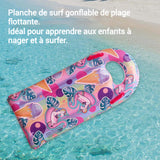Bodyboard gonflable 105x45x15cm pour enfants avec poignées planche de bodyboard gonflable planche de natation planche de surf