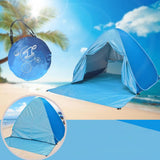 Tente de plage extérieure   200×165×130CM    Revêtement de protection solaire   Avec rideau de porte Tente solaire de bord de mer