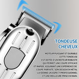 Tondeuse a cheveux 800mAh afichage numerique netoyeur corps entier afichage numerique silencieux outils electriques sans fil rasoir