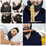 ouvre-barbe 5PCS protecteur de barbe bonnet pour barbe homme turban pour barbe homme couvre-barbe réglable résistant à l'huile