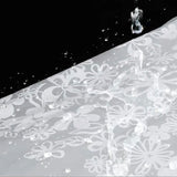 Rideau de douche 180*180CM petite fleur semi-transparente rideau de douche imperméable anti-moisissure rideau de douche lavable