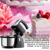 Robot patissier 1000w à 5 vitesses et 2 accessoires avec socle fouet électrique batteur electrique cuisine batteur electrique