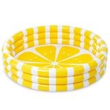 Piscine gonflable 147x33cm 330L Piscine gonflable pour enfants Forme de citron Matériau PVC laminé solide et durable Parc aquatique