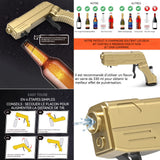 Pistolet à champagne alliage réglable ejecteur de bièr or pistolet à eau à bière convient pour les soirées au bar célébrations