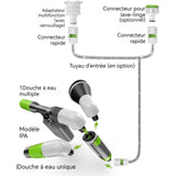 Pistolet d'arrosage multifonctionnel 3 types de buses peuvent être remplacées pour arroser les fleurs et laver les voitures 3 en 1