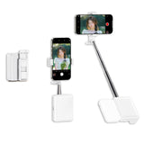 Adaptateur de trépied 3 en 1 650mAh mini-aide à la prise de vue stabilisée portable avec lumière d'appoint réglable sur 360 degrés