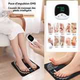 Masseur de pieds ems tapis électrique portatif de massage avec télécommande foot massage pad plusieurs modes réduction fatigue