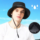 Chapeau de pêcheur à écran solaire à séchage rapide extérieur réfléchissant imperméable à l'eau peut être stocké chapeau de soleil