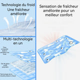 oussin de refroidissement 60x90cm injection d'eau facile nettoyer tapis rafraîchissant pour animaux résistant à l'usure bleu