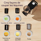 hachoir à viande Coupe-légumes double usage haute puissance 29 x 25,5 x 12,5 cm double vitesse réglable durable argenté Amovible