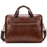 Porte-documents en cuir pour hommes, sac pour ordinateur portable, grande capacité, rétro, Business Messenger Bag