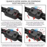 Collier Anti Aboiement Chien 3Modes Son/Vibration/Choc électrique 9 Niveaux de Sensibilité étanche IP67 Collier Anti-aboiement Chien