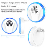 répulsif moustique 1200mAh Silencieux Ecologique Chargement Etanche Clavier Minutage Multi-occasions antiparasitaire à ultrasons