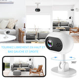 Camera surveillance 180mah 1280x720P résolution moniteur vidéo pour bébé Vision nocturne Audio bidirectionnel Détection de mouvement