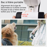 Laisse chien 5m laisse réfléchissante pour chien avec corde de traction rétractable automatique et lumière LED avec poubelle
