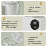 Mini machine à laver sans fil 12,5x12,5x20cm 15W 1L 3000mah étanche avec affichage numérique machine à laver pour sous-vêtements