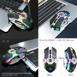 Souris sans Fil Souris de Jeu sans Fil Professionnelles 2400DPI LED Optique RGB USB Computer Mouse Game pour PC Portable Gamer