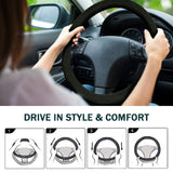 Manchon chauffant pour volant de voiture  Hiver  Universel  38cm Puissance 10W Tension 12V Antidérapant  Protection du volant