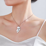 Collier cousu en forme de cœur avec strass, pendentif lettre meilleur ami et meilleur ami, cadeau de vacances, nouvelle collection