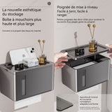 Boite à mouchoir 20x12x12,5cm boîte à mouchoirs de salle de bain porte-papier mural étanche pour salle de bain multifonctionnelle
