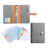 Bloc-notes carnet de notes en cuir  notes autocollantes  cahier à feuilles mobiles A6 grand livre à main  cahier  en cuir PU pour
