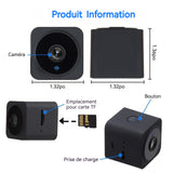 Caméra surveillance500mAh sans fil wifi audio bidirectionnel magnétique vision nocturne détection mouvement mini caméra surveillance