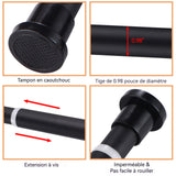 Tringle à rideau de douche 80-240x2,5x2,5cm sans perçage tringle de rideau de douche pour salle de bain/armoire/cuisine/chambre