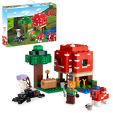 Blocs de construction assemblage maison champignon convient aux enfants de plus de 8 ans cadeau d'anniversaire idéal jouets rouge