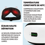 Masseur oculaire 1200MAh masseur oculaire avec chaleur et vibration  améliore la qualité du sommeil soulage la fatigue visuelle