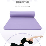 Tapis de yoga 185x90x1.5 cm Tapis d'exercice antidérapant Avec Sangles Et Sacs pour le yoga les pilates les entraînements au sol