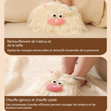 Bouillotte 350ml 22x16cm poupée peluche mignonnes de dessin  animé remplissant la bouteille d'eau chaude hiver chauffe-mains blanc
