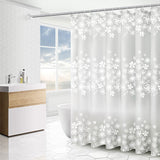 Rideau de douche 180*180CM petite fleur semi-transparente rideau de douche imperméable anti-moisissure rideau de douche lavable