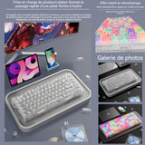 Clavier mécanique 3000mAh disposition à 82 touches prise en charge de la connexion filaire Bluetooth 2.4G 16 réglages d'éclairage