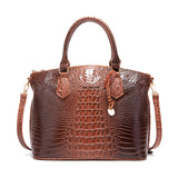 Portable Messenger rétro sac pour femme motif Crocodile marron Brahman sac carré Horizontal quotidien correspondant sac pour femme