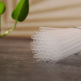 Pailles en plastique coudées blanches jetables allongées pailles de thé au lait de boisson de jus pliables 100 paquets